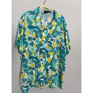 Mickey Mouse Authentic Disney Hawaiian Shirt Short Sleeve Men's Size XL